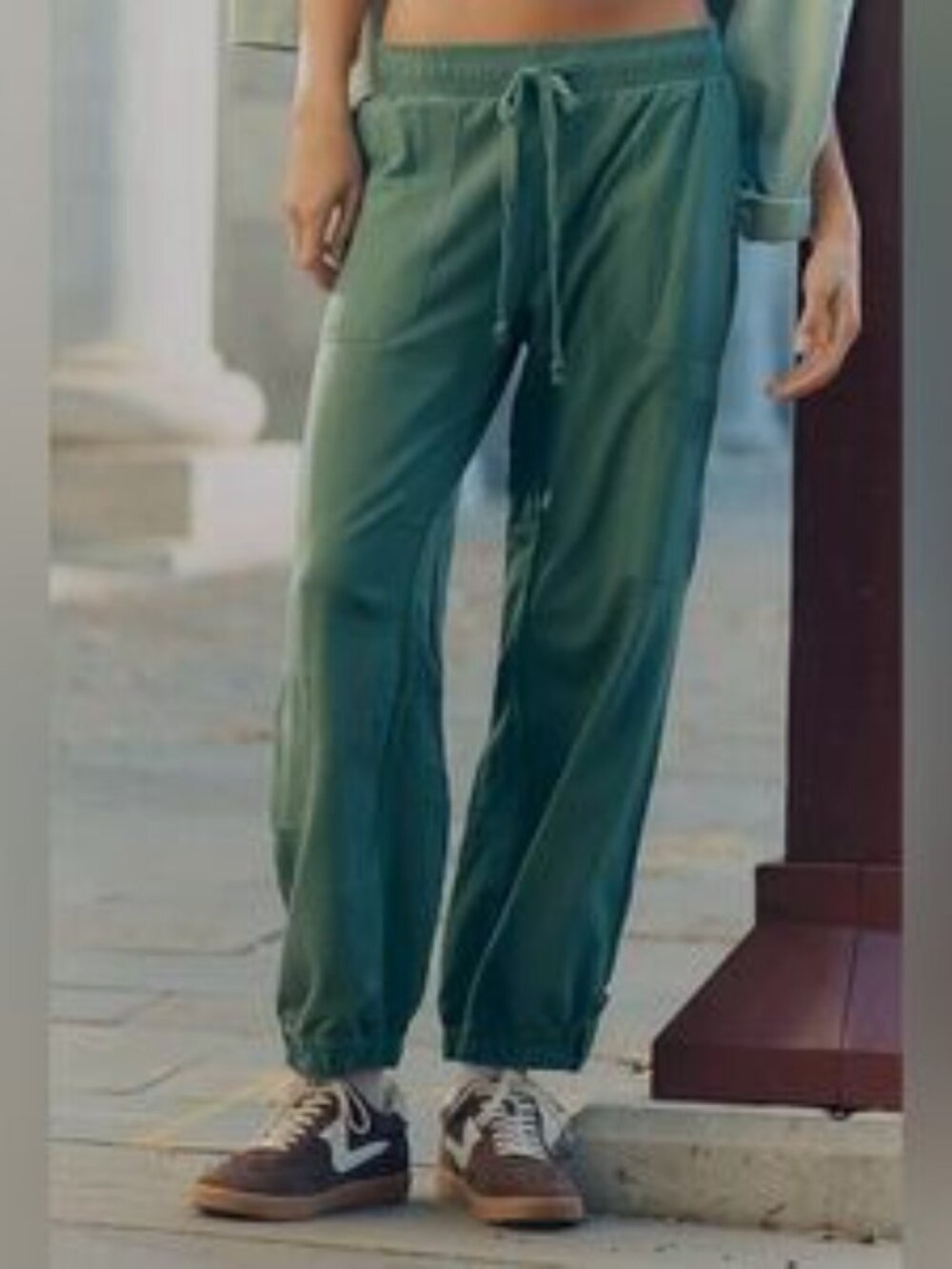 Anthropologie Daily Practice Sweatpants, Moss Green - Size XXS